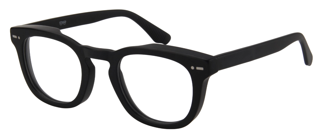 Men Urban Eyeglasses: Edwin - Matte Black - SpecSMART Eye Clinic (Diagonal View)