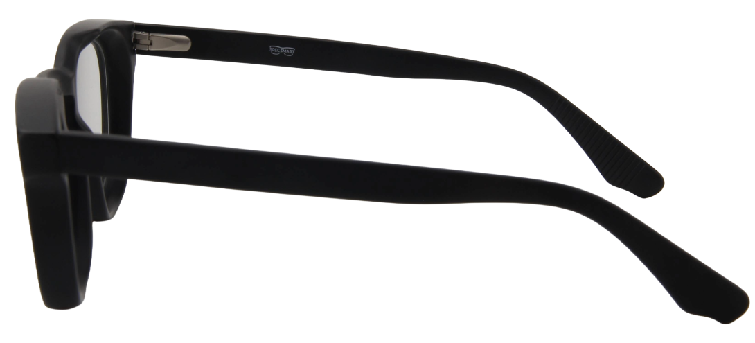 Men Urban Eyeglasses: Edwin - Matte Black - SpecSMART Eye Clinic (Side View)