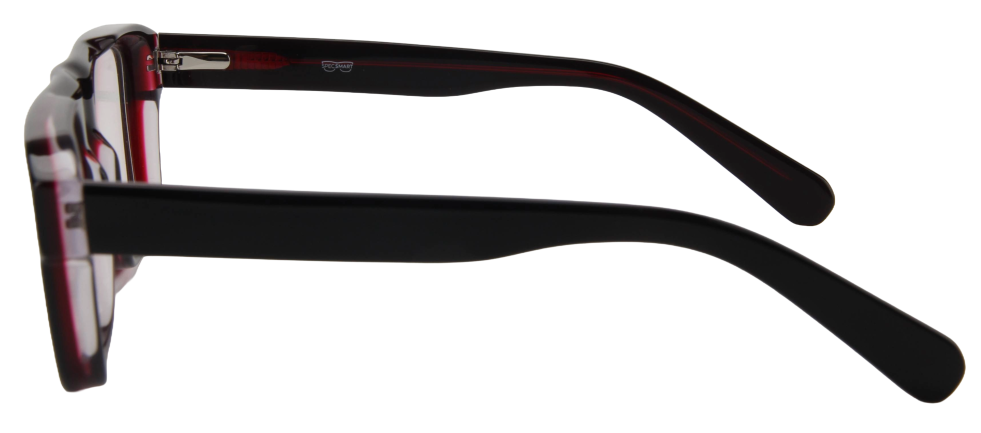 Men Urban Eyeglasses: Elias - Black Red - SpecSMART Eye Clinic (Side View)