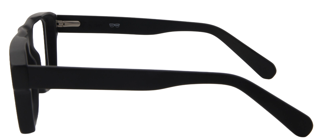 Men Urban Eyeglasses: Elias - Matte Black - SpecSMART Eye Clinic (Side View)