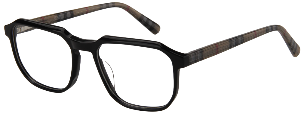Men Vista Eyeglasses: Finn - Black Grey - SpecSMART Eye Clinic (Diagonal View)