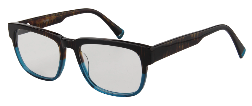 Men Vista Eyeglasses: Henry - Brown Blue - SpecSMART Eye Clinic (Diagonal View)