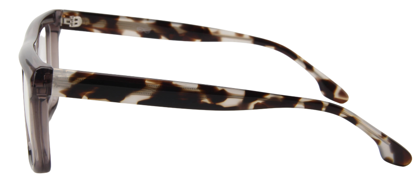 Men Cristal Eyeglasses: Lucas - Grey Demi - SpecSMART Eye Clinic (Side View)