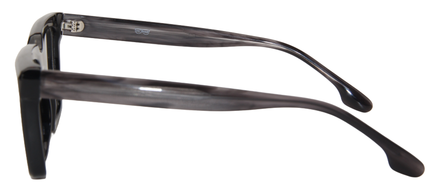 Men Cristal Eyeglasses: Magnus - Black Grey - SpecSMART Eye Clinic (Side View)