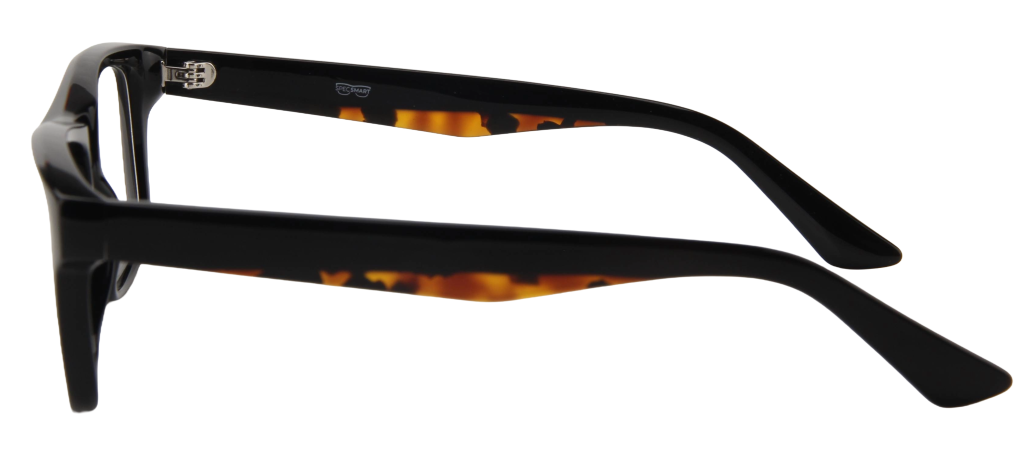 Men Cristal Eyeglasses: Martin - Black Demi - SpecSMART Eye Clinic (Side View)