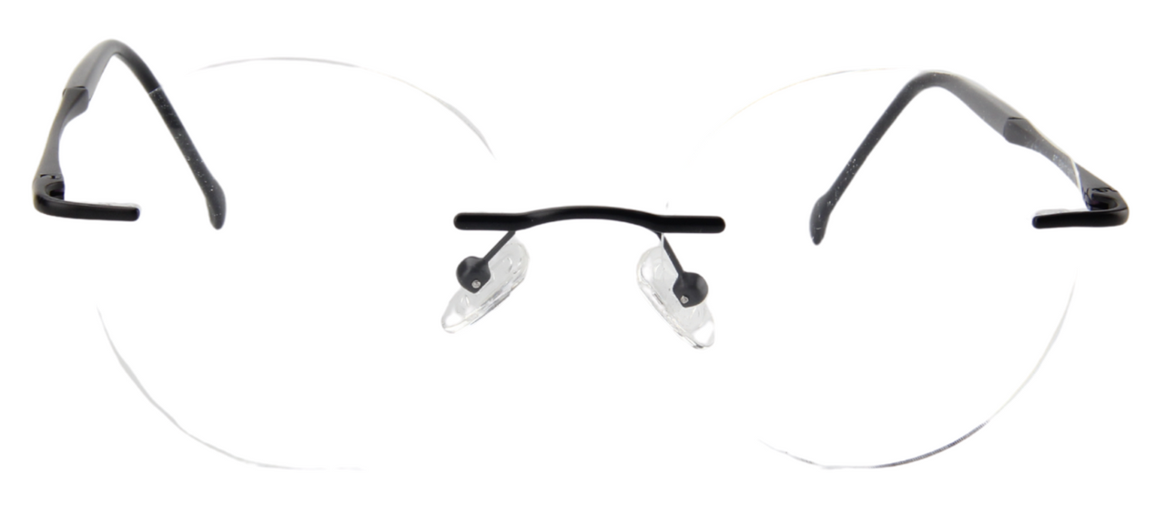 Men Rimless Eyeglasses : Kumi - Matte Black - SpecSMART Eye Clinic (Front View)