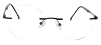 Thumbnail for Men Rimless Eyeglasses : Kumi - Matte Black - SpecSMART Eye Clinic (Front View)