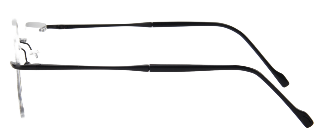 Men Rimless Eyeglasses : Kumi - Matte Black - SpecSMART Eye Clinic (Side View)