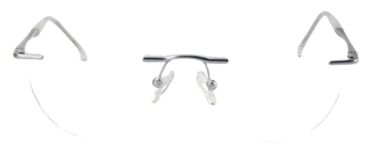 Men Rimless Eyeglasses : Kumi - Matte Silver - SpecSMART Eye Clinic (Front View)