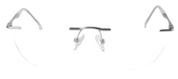 Thumbnail for Men Rimless Eyeglasses : Kumi - Matte Silver - SpecSMART Eye Clinic (Front View)