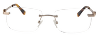Thumbnail for Women Rimless Eyeglasses : Clara  - Gold Tortoise - SpecSMART Eye Clinic (Front View)