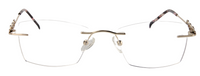Thumbnail for Women Rimless Eyeglasses : Clara  - Pink Gold - SpecSMART Eye Clinic (Front View)