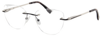 Thumbnail for Women Rimless Eyeglasses : Benny - Black Silver - SpecSMART Eye Clinic (Diagonal View)