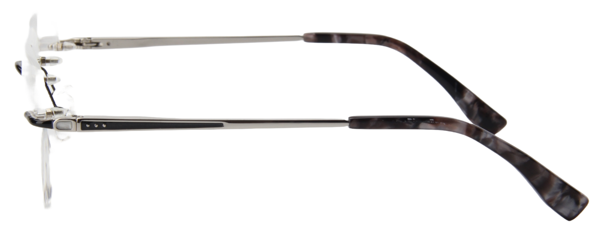 Women Rimless Eyeglasses : Benny - Black Silver - SpecSMART Eye Clinic (Side View)