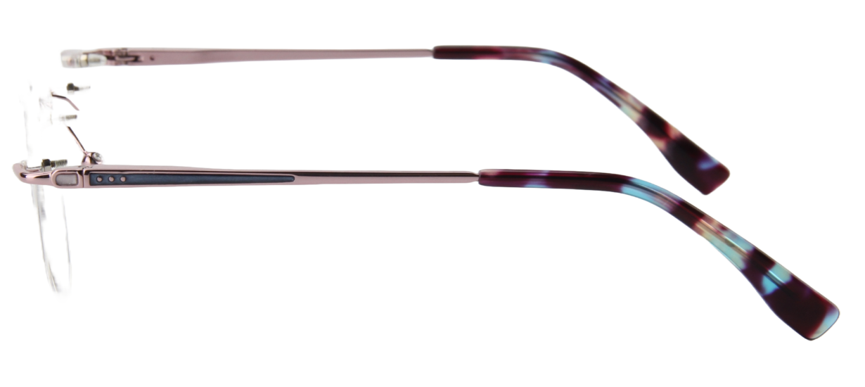 Women Rimless Eyeglasses : Benny - Pink Blue - SpecSMART Eye Clinic (Side View)