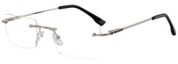 Thumbnail for Men Rimless Eyeglasses : Elviz - Silver - SpecSMART Eye Clinic (Diagonal View)