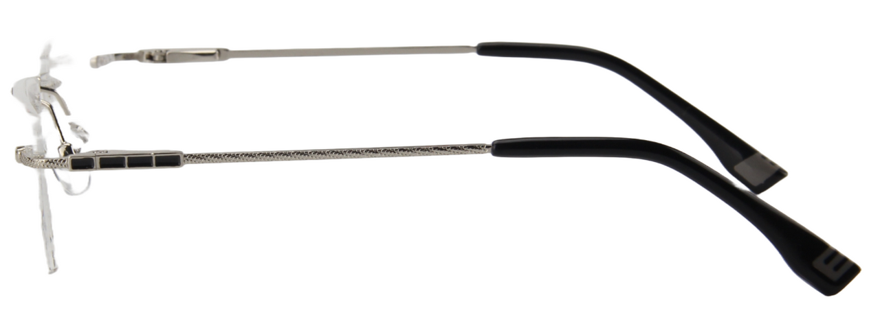 Men Rimless Eyeglasses : Elviz - Silver - SpecSMART Eye Clinic (Side View)