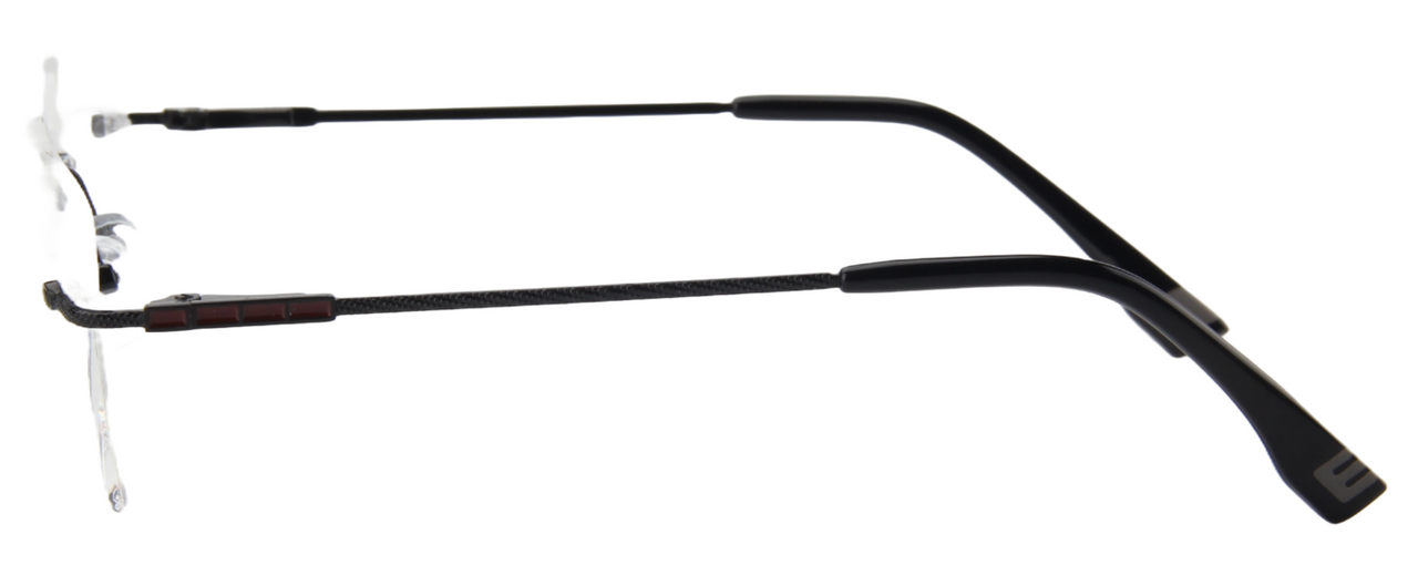 Men Rimless Eyeglasses : Kosi - Black - SpecSMART Eye Clinic (Side View)