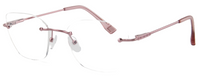 Thumbnail for Women Rimless Eyeglasses : Rose - Pink - SpecSMART Eye Clinic (Diagonal View)