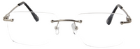 Thumbnail for Men Rimless Eyeglasses : Matt - Silver - SpecSMART Eye Clinic (Front View)