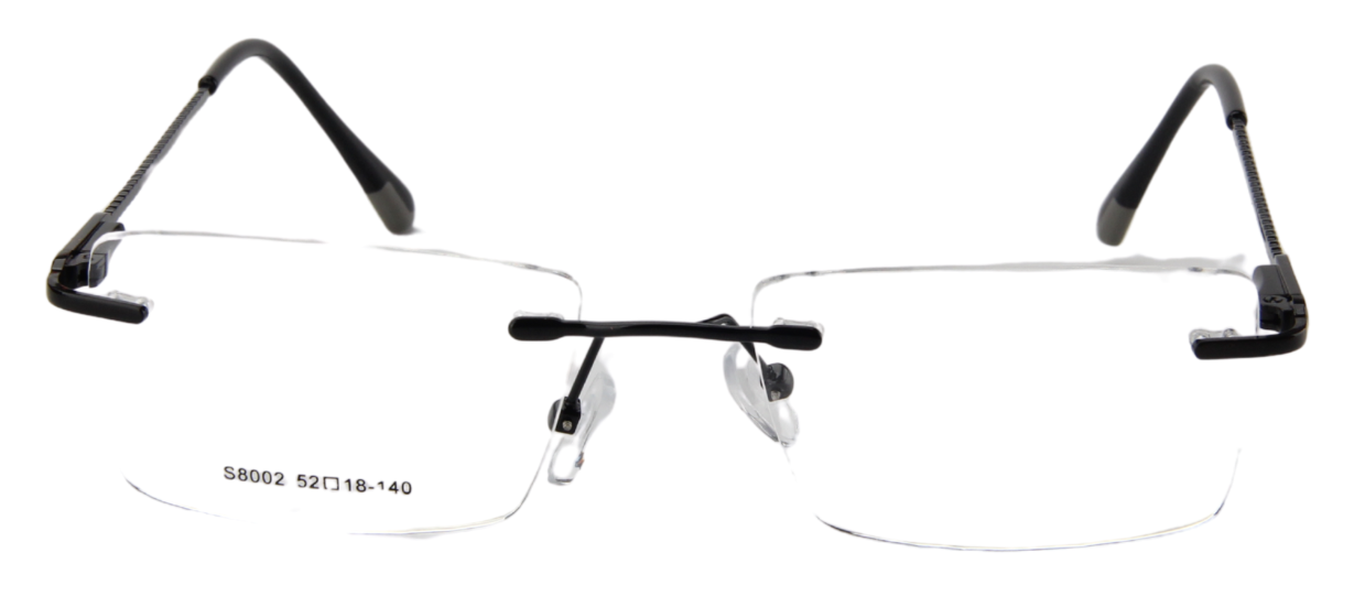 Men Rimless Eyeglasses : Emi - Black - SpecSMART Eye Clinic (Front View)
