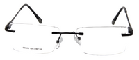 Thumbnail for Men Rimless Eyeglasses : Emi - Black - SpecSMART Eye Clinic (Front View)