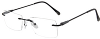 Thumbnail for Men Rimless Eyeglasses : Emi - Black - SpecSMART Eye Clinic (Diagonal View)