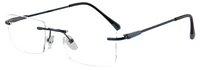 Thumbnail for Men Rimless Eyeglasses : Emi - Blue - SpecSMART Eye Clinic (Diagonal View)