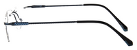 Thumbnail for Men Rimless Eyeglasses : Emi - Blue - SpecSMART Eye Clinic (Side View)