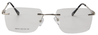 Thumbnail for Men Rimless Eyeglasses : Sam - Silver - SpecSMART Eye Clinic (Front View)