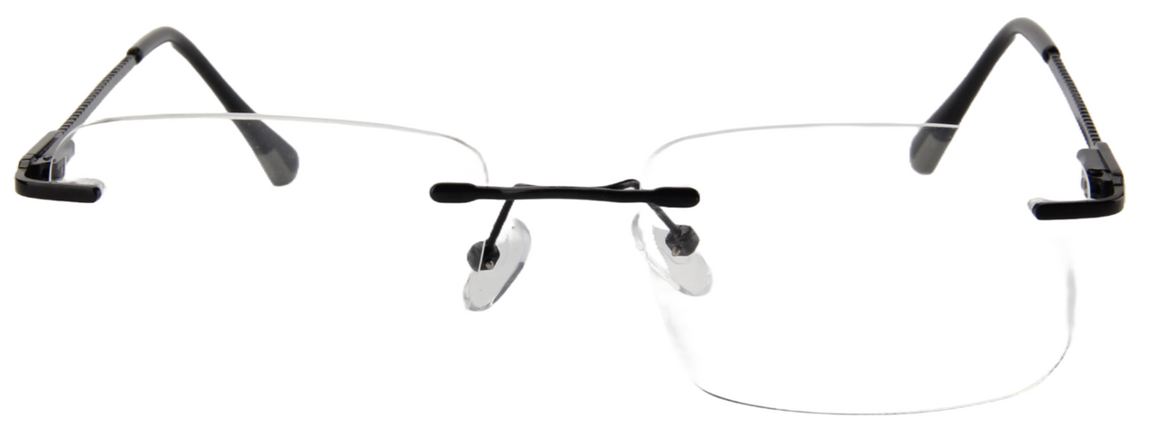 Men Rimless Eyeglasses : Precious - Black - SpecSMART Eye Clinic (Front View)
