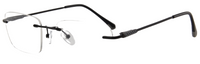 Thumbnail for Men Rimless Eyeglasses : Precious - Black - SpecSMART Eye Clinic (Diagonal View)