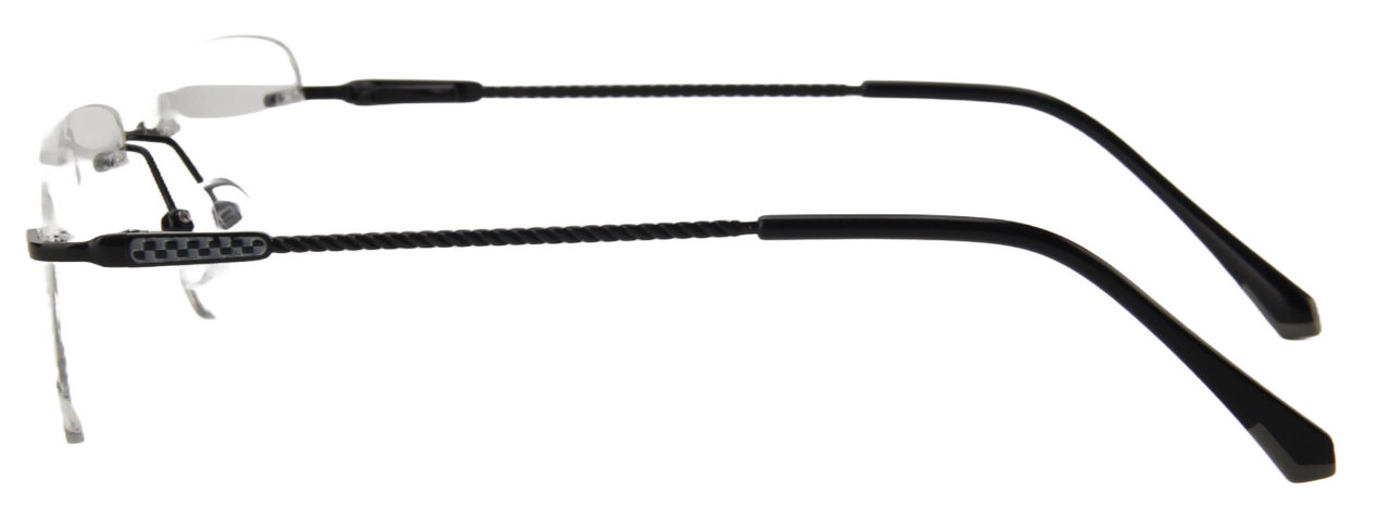 Men Rimless Eyeglasses : Precious - Black - SpecSMART Eye Clinic (Side View)
