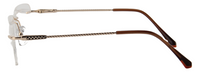 Thumbnail for Men Rimless Eyeglasses : Precious - Gold - SpecSMART Eye Clinic (Zoom View)