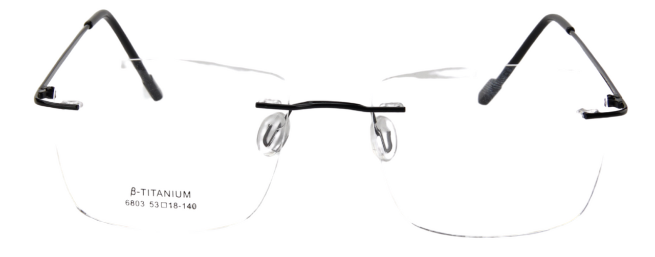 Men Rimless Eyeglasses : Bryan - Black - SpecSMART Eye Clinic (Front View)