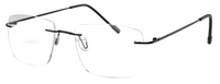 Thumbnail for Men Rimless Eyeglasses : Bryan - Black - SpecSMART Eye Clinic (Diagonal View)
