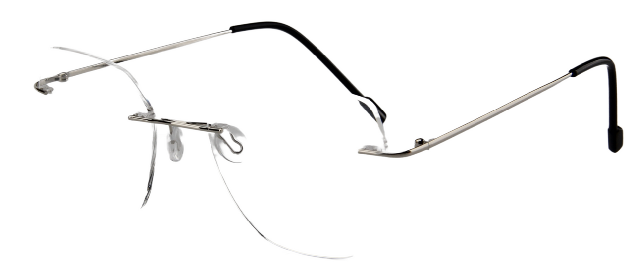 Women Rimless Eyeglasses : Becky - Silver - SpecSMART Eye Clinic (Diagonal View)