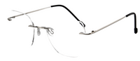 Thumbnail for Women Rimless Eyeglasses : Becky - Silver - SpecSMART Eye Clinic (Diagonal View)
