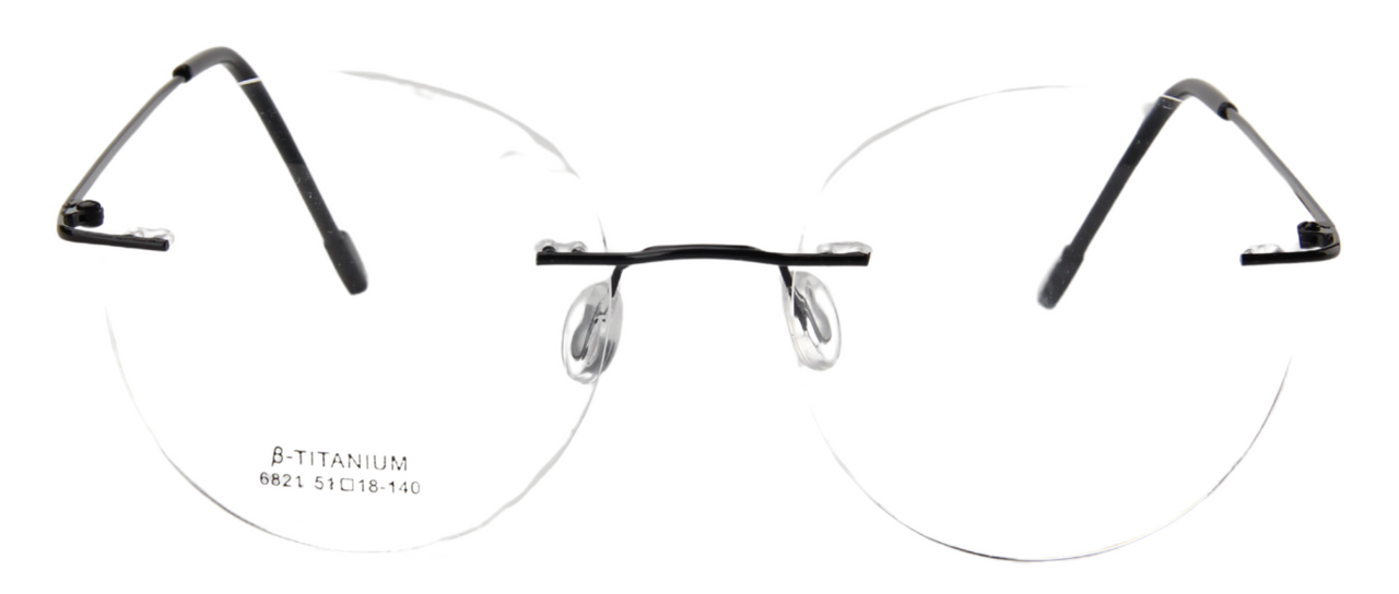 Men Rimless Eyeglasses : Gravity - Black - SpecSMART Eye Clinic (Front View)