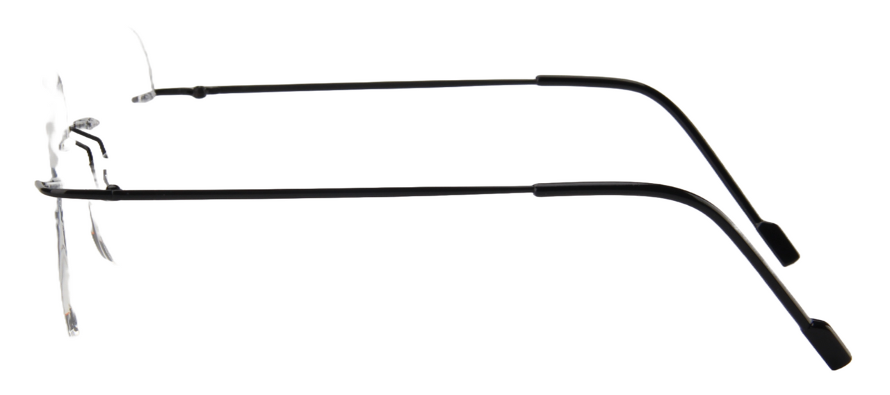 Men Rimless Eyeglasses : Gravity - Black - SpecSMART Eye Clinic (Side View)