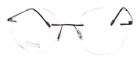 Thumbnail for Men Rimless Eyeglasses : Gravity - Brown - SpecSMART Eye Clinic (Front View)