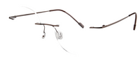 Thumbnail for Men Rimless Eyeglasses : Gravity - Brown - SpecSMART Eye Clinic (Diagonal View)