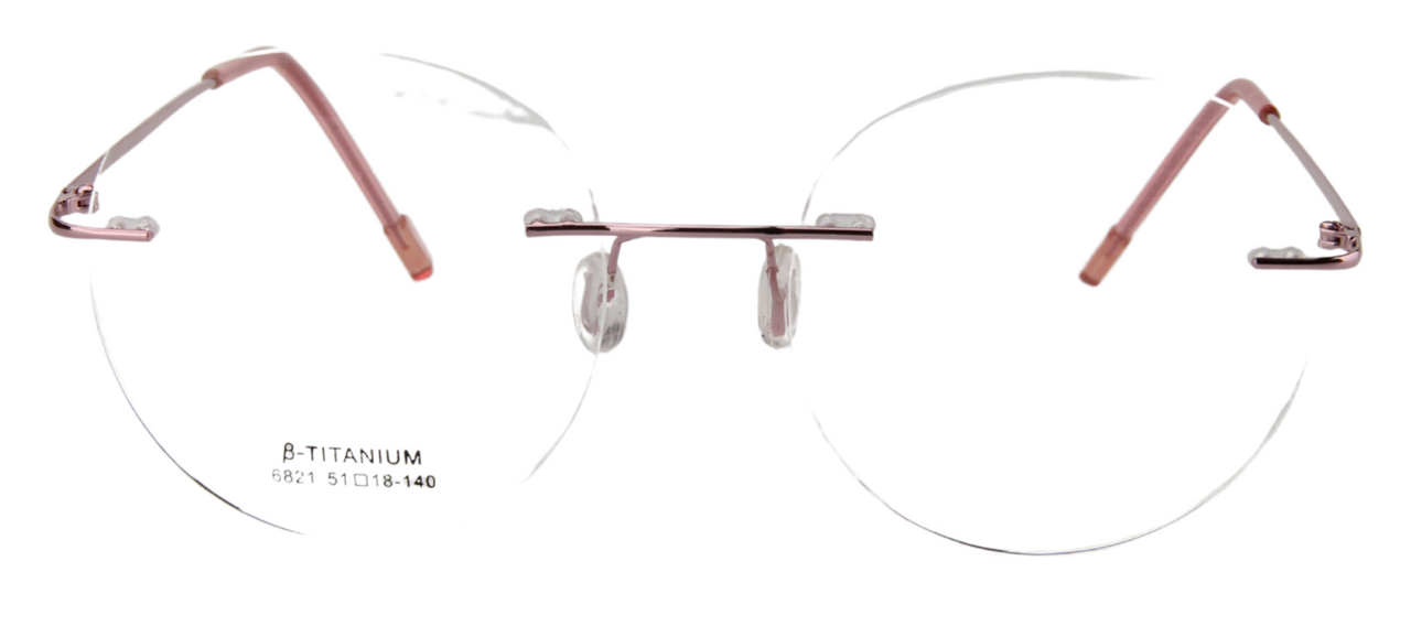 Men Rimless Eyeglasses : Gravity - Pink - SpecSMART Eye Clinic (Front View)