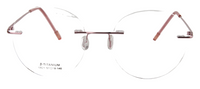 Thumbnail for Men Rimless Eyeglasses : Gravity - Pink - SpecSMART Eye Clinic (Front View)