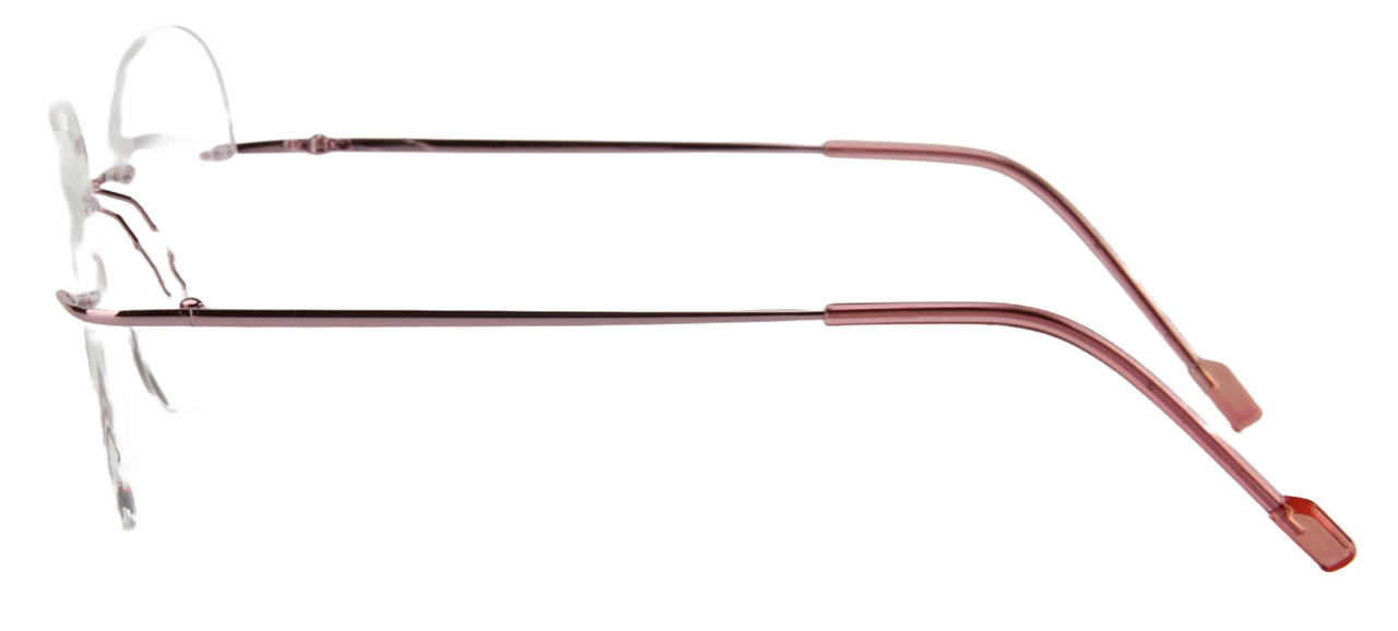 Men Rimless Eyeglasses : Gravity - Pink - SpecSMART Eye Clinic (Side View)