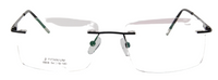 Thumbnail for Men Rimless Eyeglasses : Mark - Black - SpecSMART Eye Clinic (Front View)