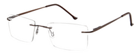 Thumbnail for Men Rimless Eyeglasses : Belin - Brown - SpecSMART Eye Clinic (Diagonal View)