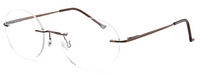 Thumbnail for Men Rimless Eyeglasses : Mirth - Brown - SpecSMART Eye Clinic (Diagonal View)