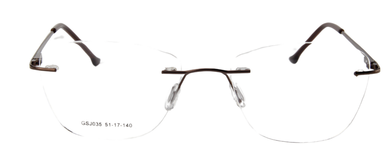 Women Rimless Eyeglasses : Matha - Brown - SpecSMART Eye Clinic (Front View)