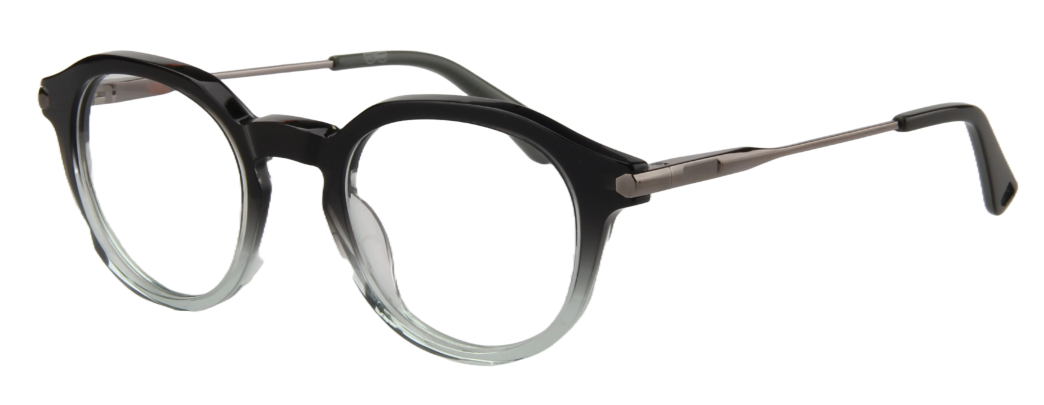 Safari Men Afro Motif Eyeglasses: Megxo - Black Green - SpecSMART Eye Clinic (Diagonal View)